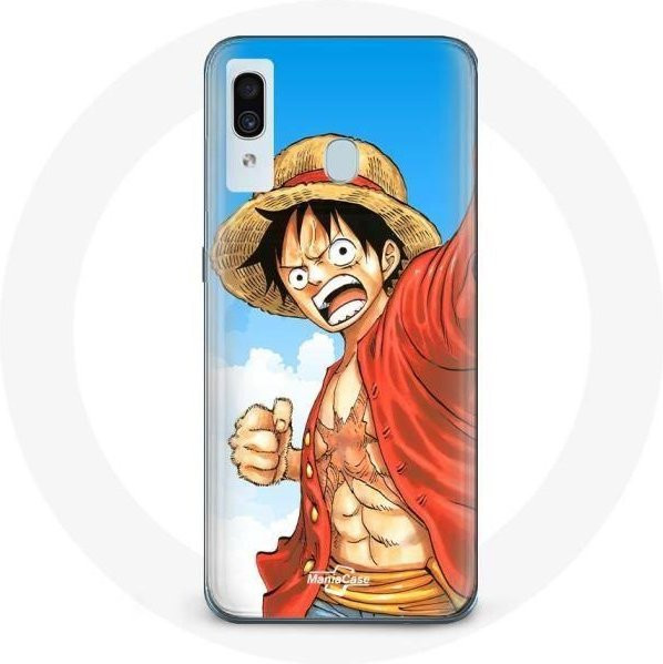 Handyhülle für Samsung Galaxy A20 mit One Piece Manga Luffy Anime Design in Schwarz und Multicolour - Bild 1