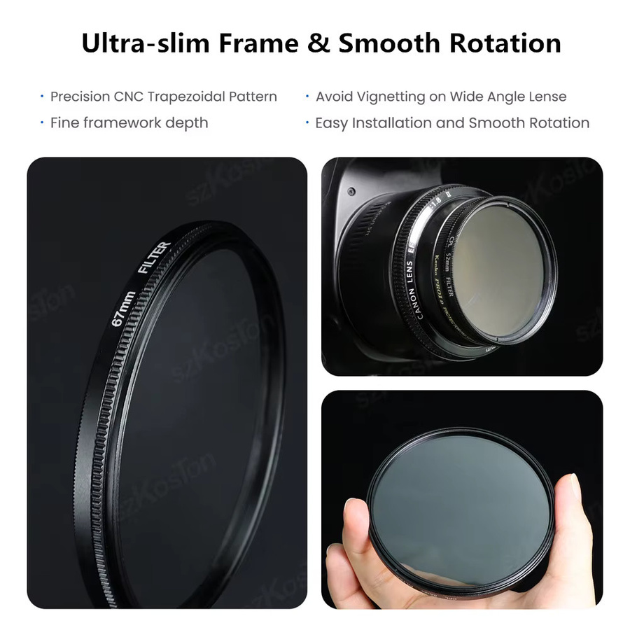SZKOSTON MC UV-Filterlinse mit mehrfach beschichteter Ultraschlank-Optik für Durchmesser 37 mm bis 82 mm - Bild 4