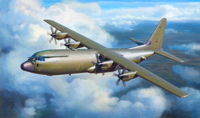 Zvezda C-130J-30 Heavy Transport Plane, Fahrzeuge, Grau - Bild 1