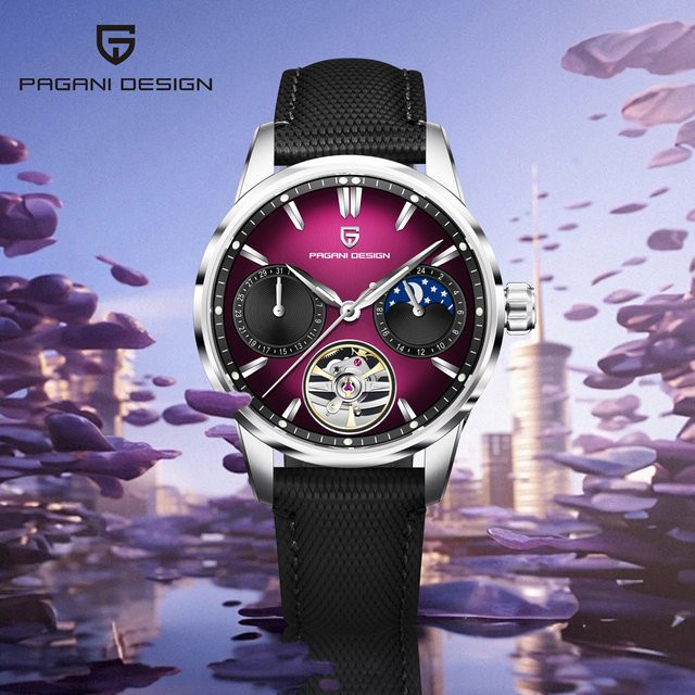 Pagani Design Armbanduhr, Automatik, Herren, Tourbillon, Mondphase - Bild 1