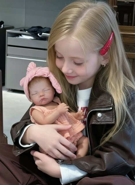 Aizwa Reborn-Puppe, Silikon, 25,4 cm, Rosa - Bild 1