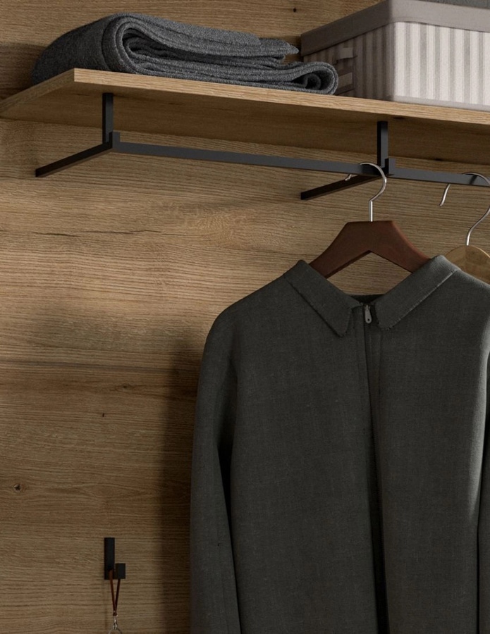 5-tlg. Garderobe Set Shawn von Inn.Furn in Evok Eiche, modern und matt - Bild 2