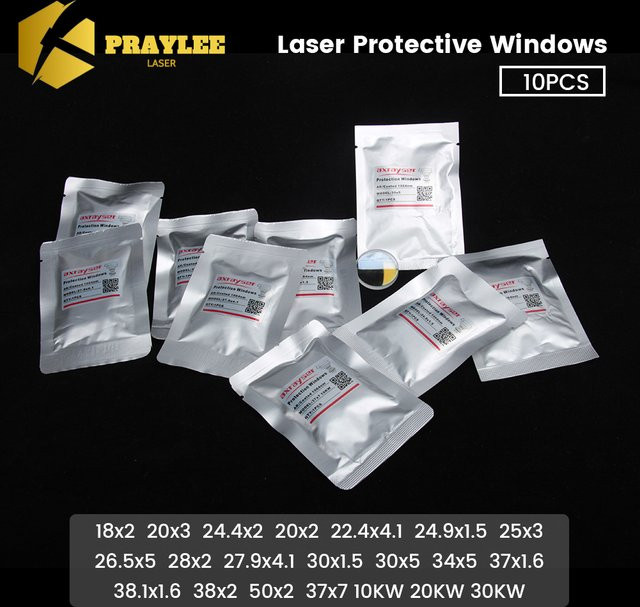 Praylee Laserlinse Schutzfenster aus optischem Glas für Raytools BOCI Bodor Precitec Faserschneidköpfe - Bild 1