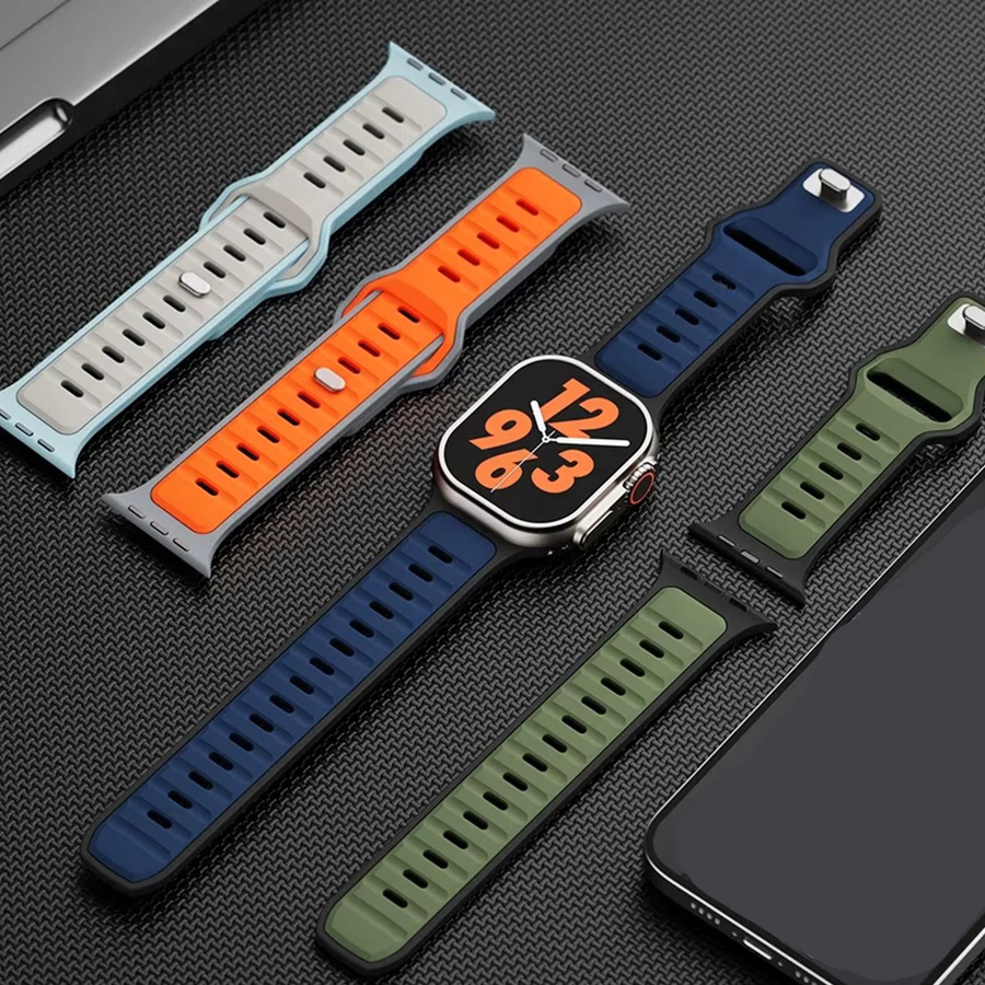 RWBANDS Uhrenarmband Silikon, Schwarz - Bild 2