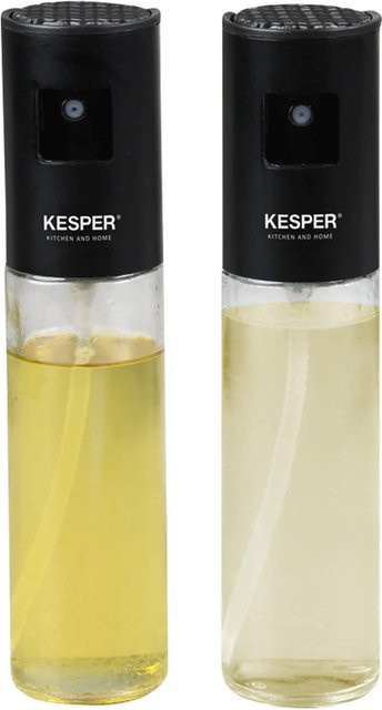 Kesper Essig- und Ölsprüher, 2 Stück, transparent und schwarz - Bild 1