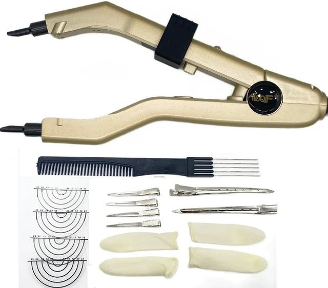 Keratin-Bonding Heizeisen für Haarverlängerungen, Gold, Unisex - Bild 1