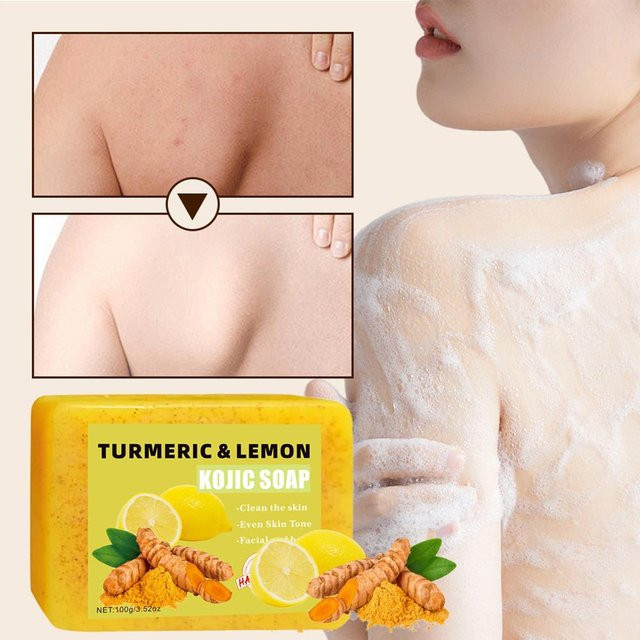 eelhoe Kurkuma-Seife zur Gesichtsreinigung, Unisex, bei Akne - Bild 1