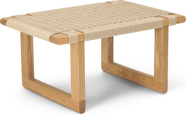 Carl Hansen & Søn And Son BM0489 Tischbank aus Eiche mit beiger Papierkordel-Sitzfläche - Bild 1