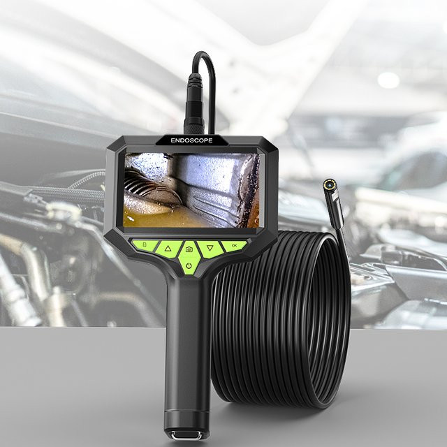 BUMBORN Handheld-Endoskop mit 4,3-Zoll-IPS-Display, 1080P-Kamera und starrem Kabel, IP67 wasserdicht, Farbe: Schwarz - Bild 1