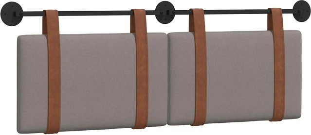 vidaXL Wandmontierte Hängevorderseite in Taupe mit Antik-PU-Optik, B/H/T: 130 x 55 x 5 cm - Bild 1