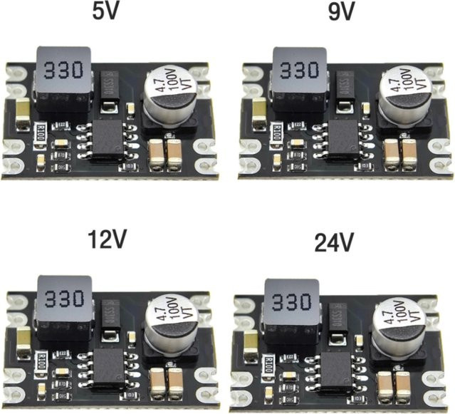 Aideepen DC-DC Step Down Netzteil Modul 2A, Mini Buck Board Konverter für 6-100V zu 5V 9V 12V 24V, Multifunktions Hochspannungsregler in Schwarz - Bild 1