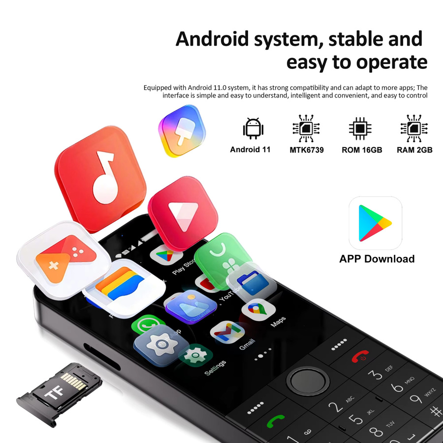 SERVO F26 PRO Android Smartphone mit 3,5 Zoll Display, 4G LTE, Dual-SIM, Wi-Fi und GPS in Schwarz - Bild 5