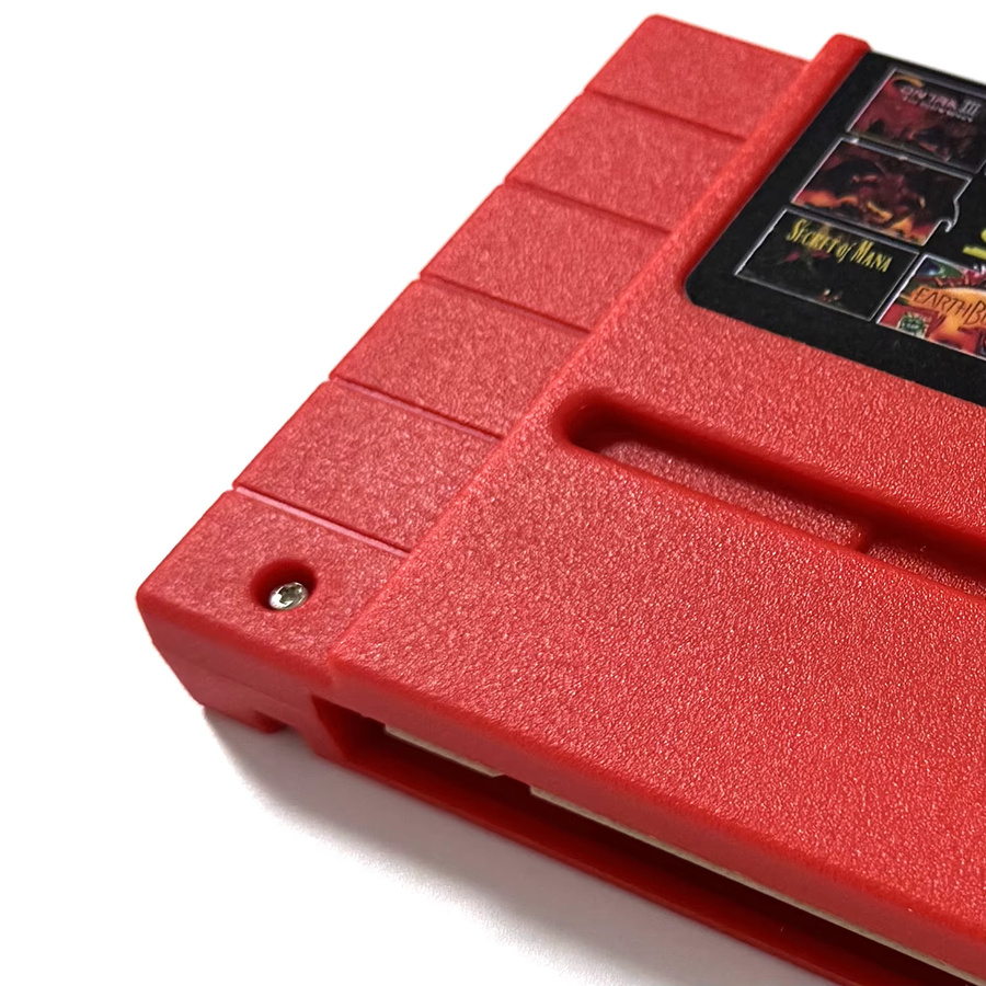 DGETG SFC-Spielkarte 3000 in 1 für Super Famicom und SNES mit 8 GB MicroSD-Speicher, Retro-Zubehör in Rot und Transparent - Bild 2