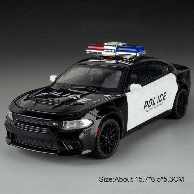 Linyi toy car Revuelto Ladegerät Polizei Auto Modell, 1:32, Pull-Back, ab 14 Jahren - Bild 1