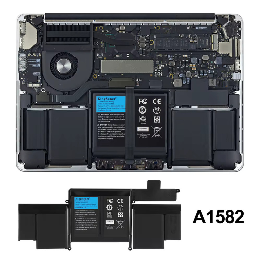 KingSener Laptop-Akku für Apple MacBook Pro 13 Zoll Retina A1502 (2013-2015), Farbe: Schwarz - Bild 6