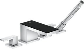 Hansgrohe Axor MyEdition Duschset für Badewanne mit Randarmatur und Einhebelmischer in Chrom und Schwarz glänzend - Bild 1