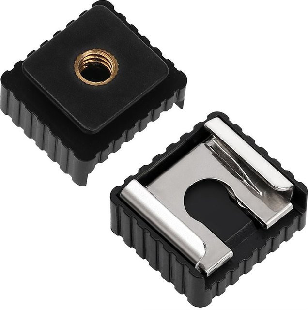 SAFENH Universal Blitzschuh Adapter Halterung mit 1/4 Zoll Schraubgewinde für Stativ und Studio Fotografie Zubehör in Schwarz - Bild 1