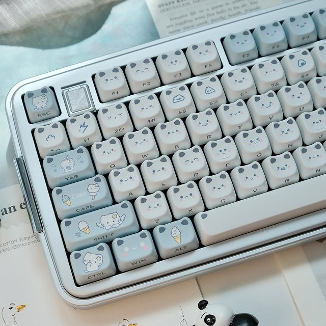 URE Cat Paradise Tastenkappen aus PBT mit MAO Profil und seitlichem Aufdruck für MX mechanische Tastaturen - Bild 1
