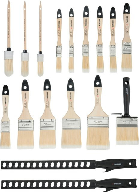 PARKSIDE Pinsel-Set, 17-teilig, synthetische Borsten, multicolor - Bild 1