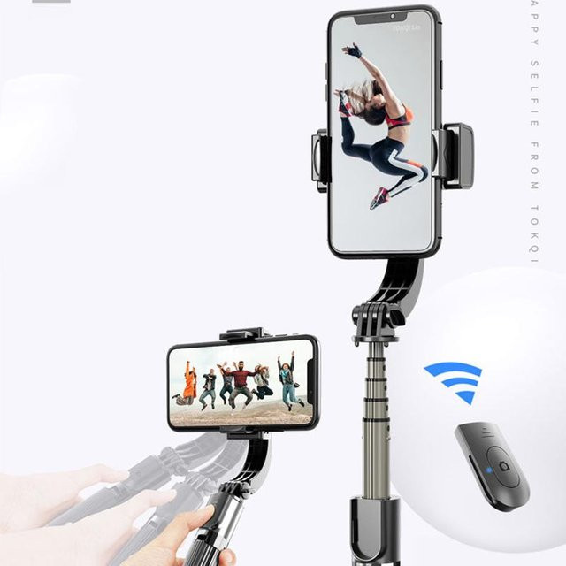 Igeteck Vlogging Telefon Halter mit Stativ aus Aluminiumlegierung und Kunststoff, Schwarz, Höhe: 0,75 m - Bild 1