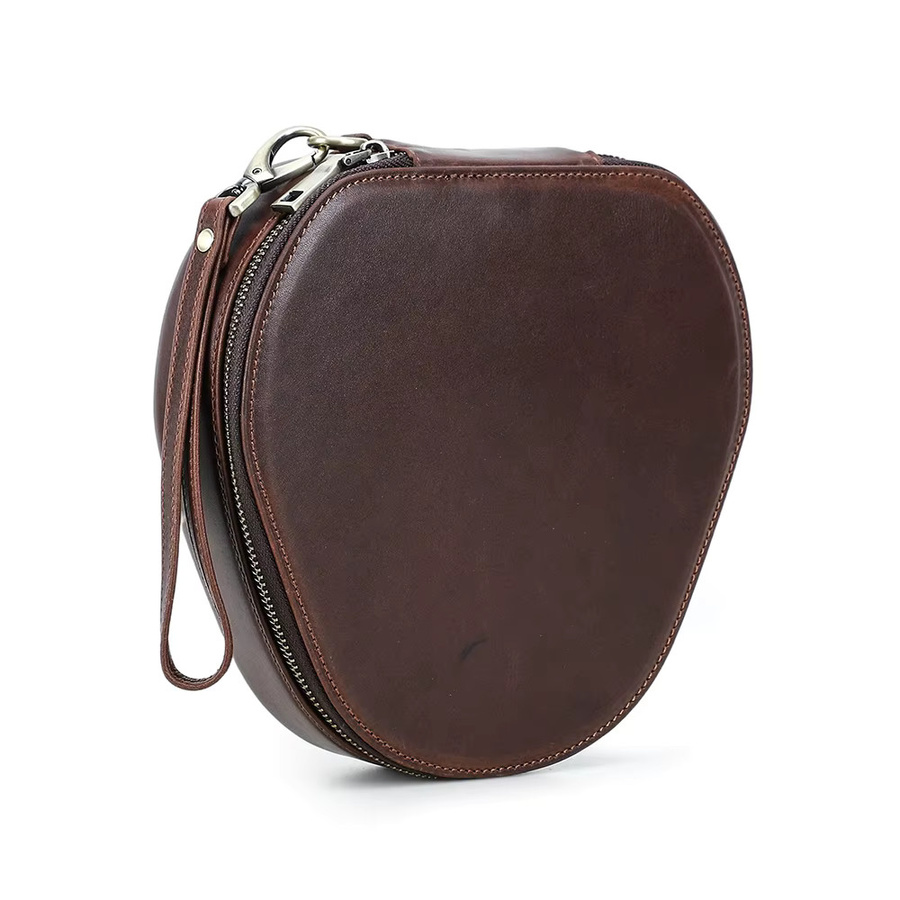 Echtledertasche in Braun für Apple AirPods Max und Sony WH-1000 XM4 XM5 XM6 Kopfhörer, Reise-Tragetasche und Schutzhülle - Bild 7