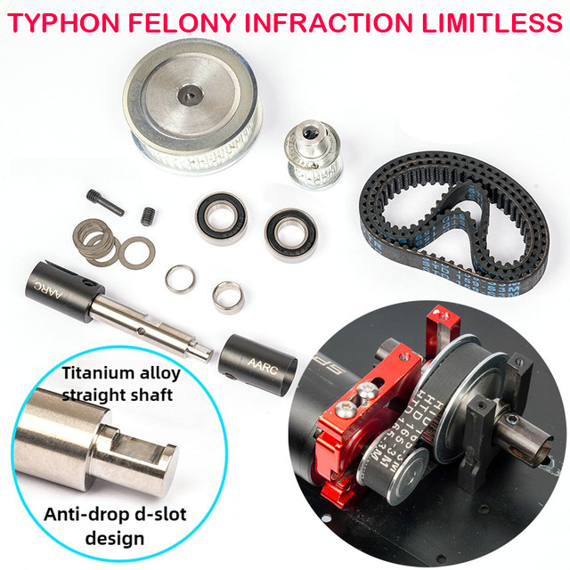 ARRMA Typhon Felony Infraction Limitless V2 RC Auto Riemenantrieb Getriebe, 1:8, Metall, Schwarz - Bild 1
