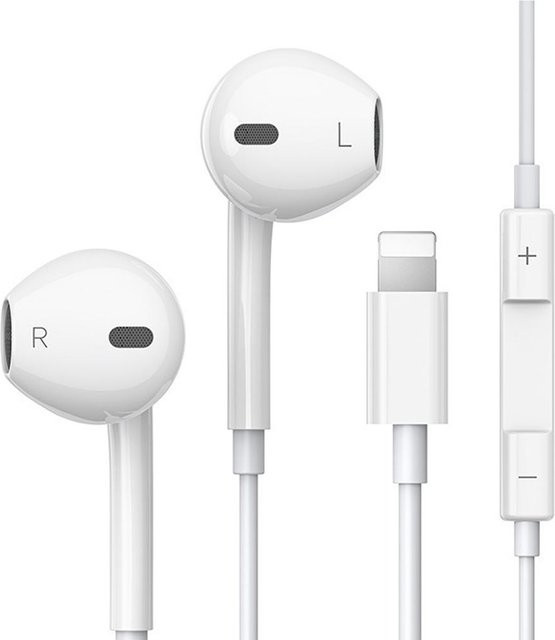 ZLH Mall Lightning Wired Kopfhörer in Weiß für iPhone und kompatible Modelle mit Bluetooth, USB-C und 3,5mm Klinke Anschluss - Bild 1