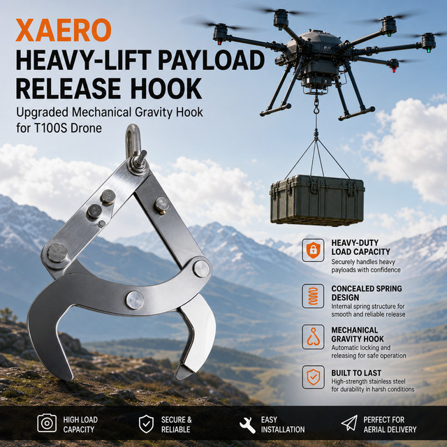 XAERO Schwerlast-Frachtauslösungssystem für T100S, Zubehör, Metall, Grau - Bild 1