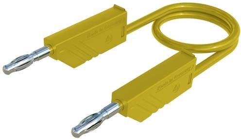 Hirschmann Test & Measurement CO MLN SIL 150/1 Messleitung mit 4mm Lamellenstecker in Gelb, Länge: 1,50 m - Bild 1