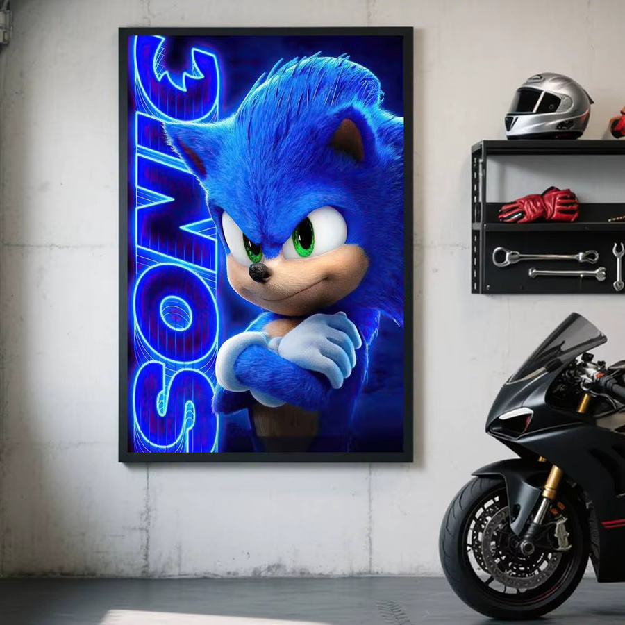 Kayou Sonic the Hedgehog 3 Poster Kunstdruck im Anime-Stil, Mehrfarbig - Bild 6