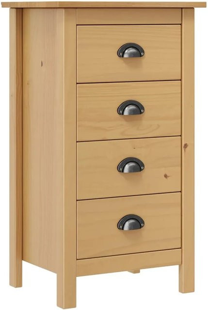 vidaXL Sideboard Hill aus massivem Kiefernholz in Braun, B/T/H: 46 x 35 x 80 cm - Bild 1