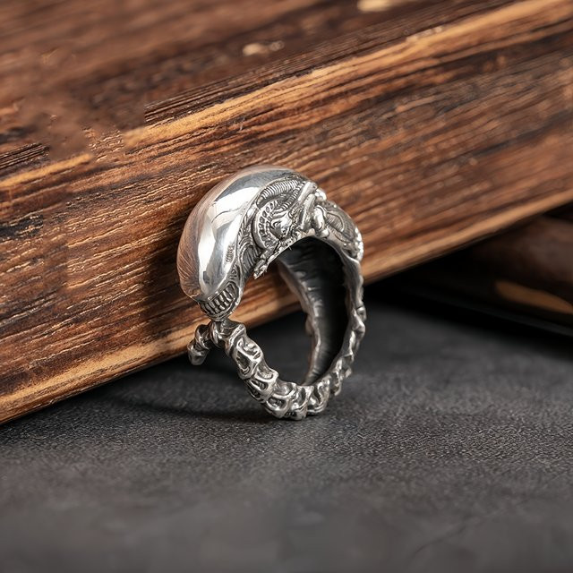 LENNIK Ring, versilbertes Kupfer, Silber, Unisex, Vintage - Bild 1