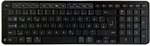 Contour Design Balance Ergonomische Funk Tastatur mit Bluetooth, QWERTZ Deutsch, Schwarz - Bild 1