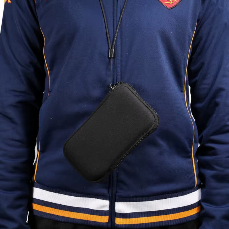 HKNR Stoßfeste Neopren-Handytasche mit Reißverschluss für iPhone, Samsung und Xiaomi in Schwarz - Bild 3