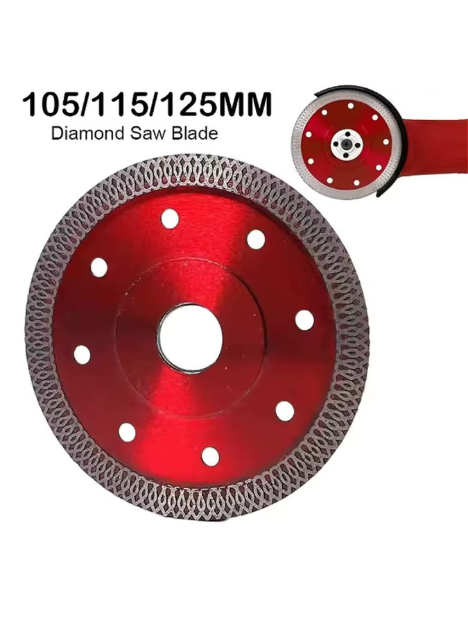 EQZ Diamantsägeblatt in Rot für Granit und Marmor, Durchmesser: 105 mm, 115 mm oder 125 mm - Bild 5