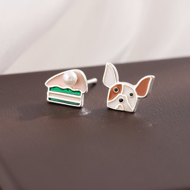 GaGa-Duck Ohrstecker 925 Silber, Perle, Asymmetrisch - Bild 1