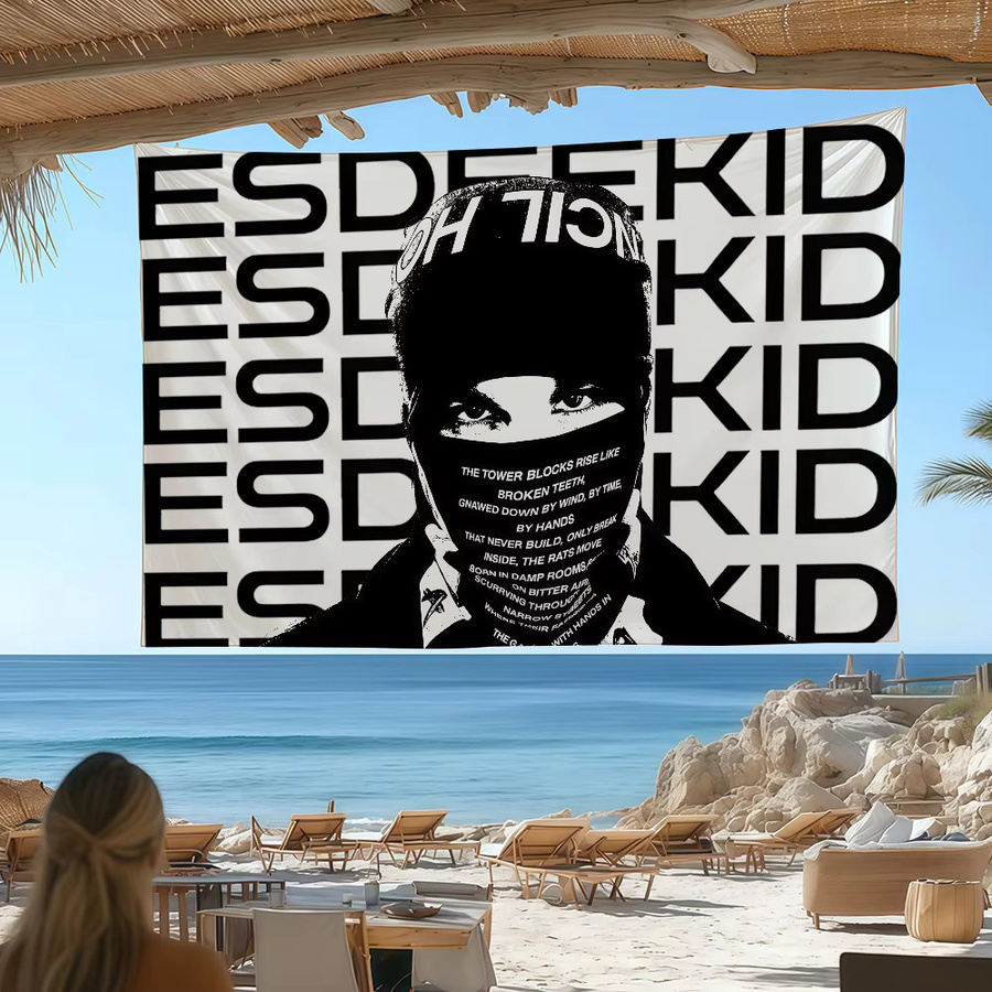 Singer EsDeeKid Rebel Flagge in Weiß als textile Dekoration für Innen und Außen - Bild 6