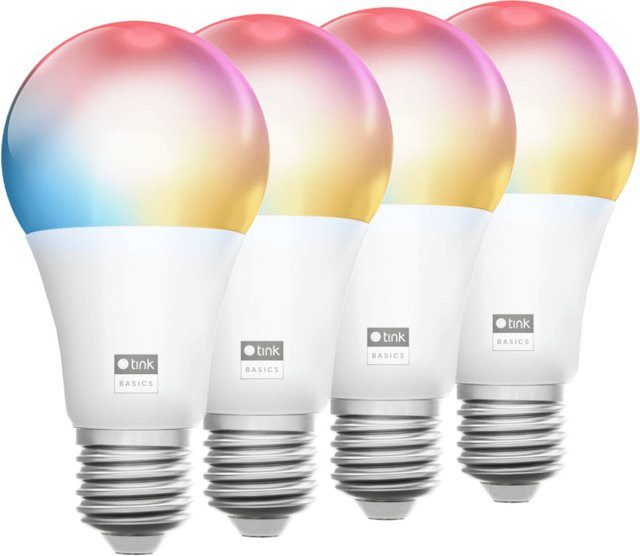 tink Basics Matter E27 Leuchtmittel 4er-Set, dimmbar, Weiß und Multicolour - Bild 1