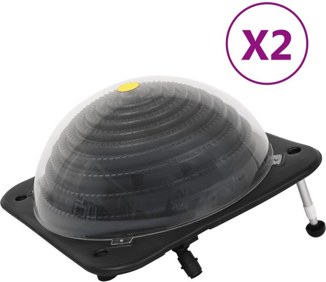 vidaXL Solar-Poolheizung 2er-Set in Schwarz aus Aluminium und Kunststoff, B/T/H: 75 x 75 x 36 cm - Bild 3