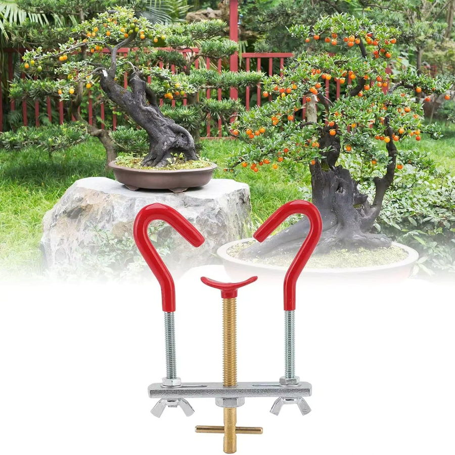 Bonsai Gestaltung Werkzeug Set aus Stahl in Rot für die Gartenarbeit und DIY Baumformung - Bild 4