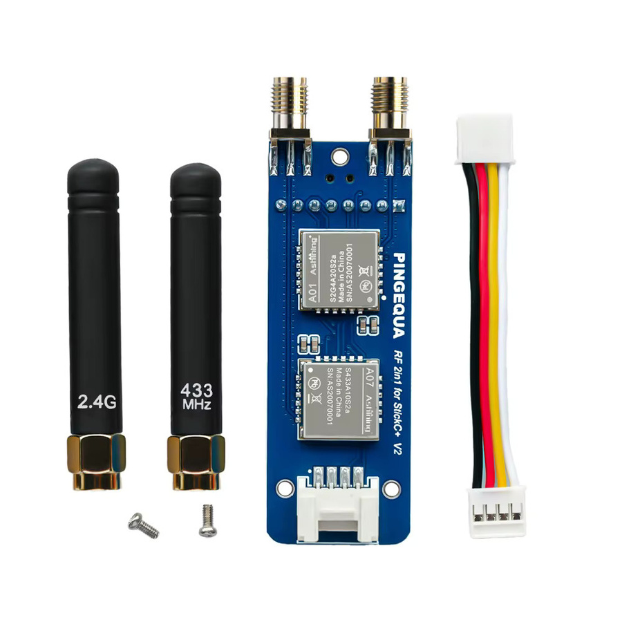 M5Stack RF 2-in-1-Modul für StickC Plus 1.1 & 2, unterstützt NRF24 2,4 GHz und CC1101 433 MHz, kompatibel mit Bruce Firmware, Blau - Bild 5