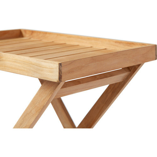 Cinas Beistelltisch aus Teakholz in Braun, Rechteckig, B/T/H: 60 x 40 x 65 cm - Bild 3