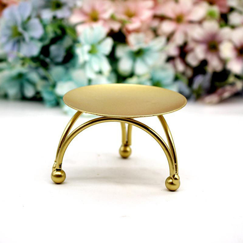 Love Home Garden Kerzenhalter aus Metall in Schwarz und Gold, runder Teelichtständer für Hochzeit und Heimdekoration - Bild 1