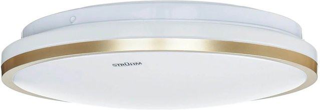 Licht-Erlebnisse LED Deckenlampe aus Metall in Weiß und Gold, Rund, Durchmesser: 28 cm, 4000 K - Bild 1