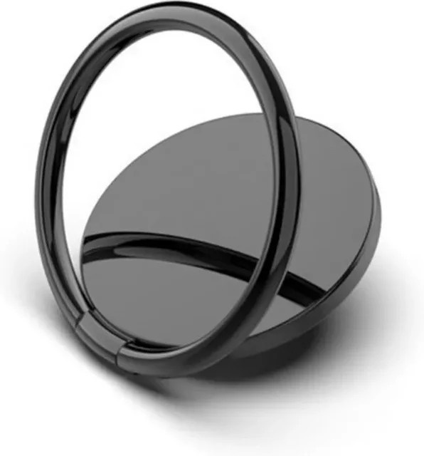 WSSHE Magnetischer Smartphone Halter mit 360 Grad Drehbarkeit und Metall Fingerring in Schwarz - Bild 1