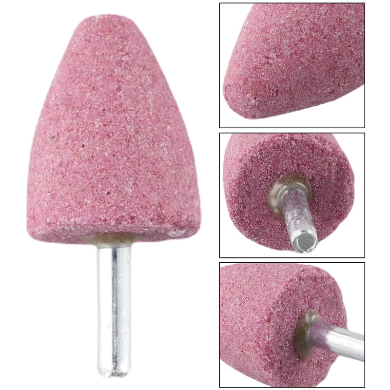 Vibratite Konischer Schleifkopf aus rotem Korund mit 6mm Schaft zum Polieren von Metall und zur Rostentfernung - Bild 4