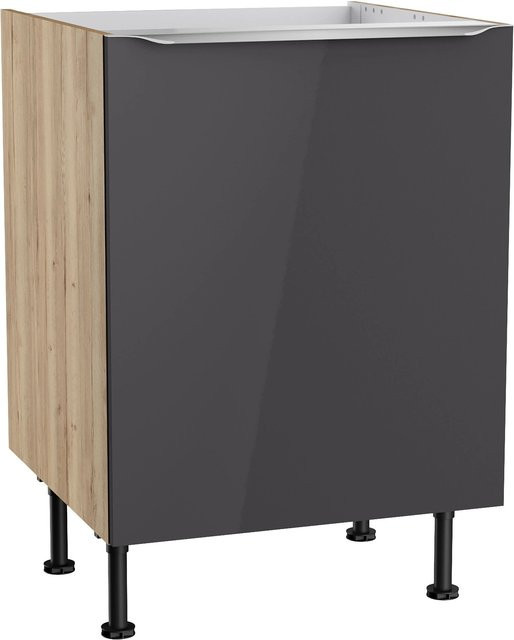 Optifit Küchen-Spülenunterschrank Linus984 in Anthrazit und Wildeiche, B/T/H: 60 x 58,4 x 87 cm - Bild 1