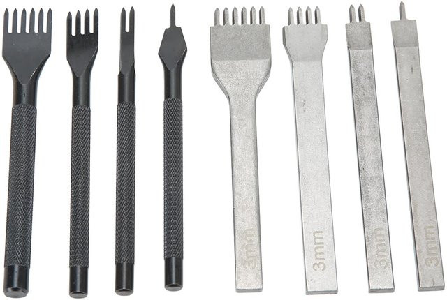 GoolRC Zinkenstanze Set aus Legierung in Grau und Silber, 8 Stück mit 3mm Durchmesser für Schnürungen und Stichstanzen - Bild 1