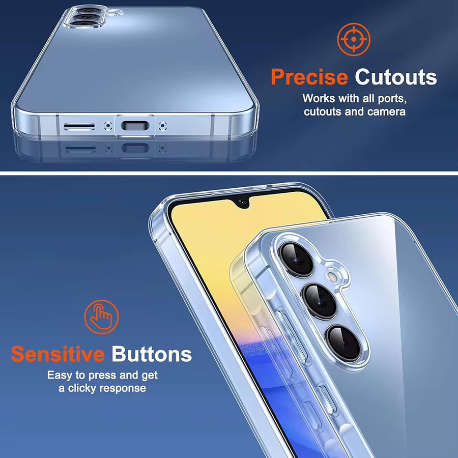Transparente Silikonhülle für Samsung Galaxy S26 Edge S25 Ultra S24 S23 A57 A17 A07 A55 5G A56 A36 A26 A16 A54 A35 A34 A33 A16 A05 A06 Cover - Bild 4