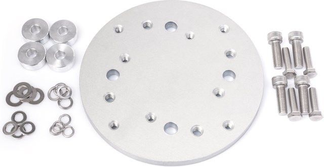 Doppler Sonnenschirm Adapterplatte für Doppler und Derby Pendelschirme in Silber, passend für rollbare Granitplatte 140 kg - Bild 1